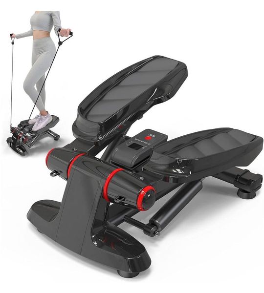ApexArte® Stepper Fitness - Hometrainer - Crosstrainer Mini - Zwart