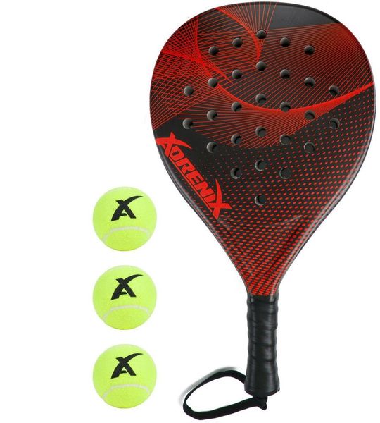 Adrenix Padelset Racket met 3 Ballen, 4dlg.
