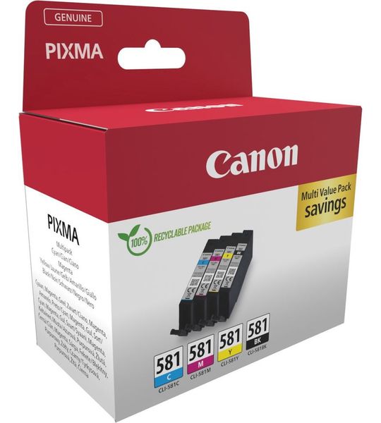Canon CLI-581 4-pack zwart en kleur