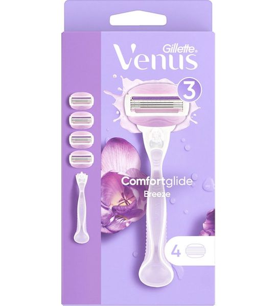 Gillette Venus Comfortglide Breeze Women's HOUDER + 4 Mesjes navulling