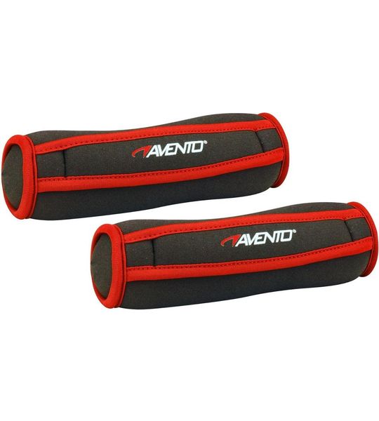 Avento Zachte Neopreen Handhalter - 2 x 0.5 Kg - Grijs/Rood