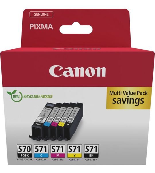 Canon CLI-571 5-pack zwart en kleur