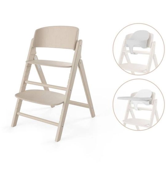 Kinderstoel Cybex CLICK &amp; FOLD 3-in-1 All Natural/Light Natural met Babyset &amp; Eetblad