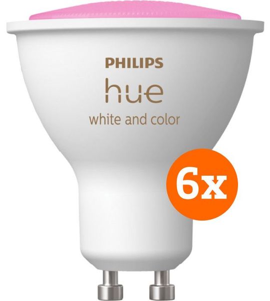 Philips Hue White and Color GU10 6-pack