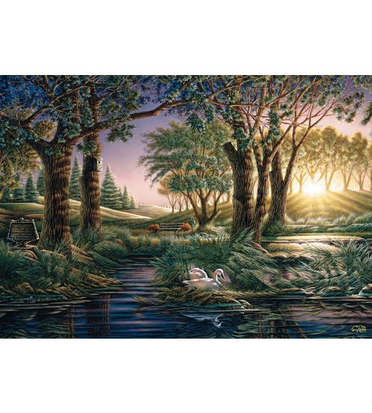 Morning magic at the lake,1000 stukjes - Puzzel