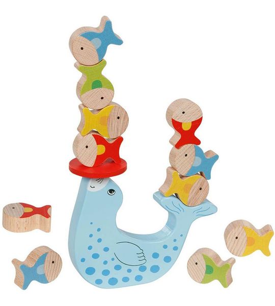 Goki Houten Balansspel Zeehonden, 15dlg.