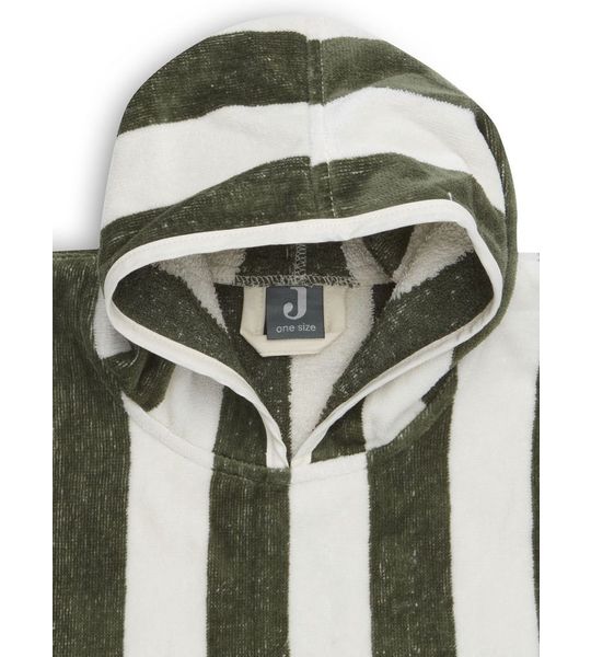 Badponcho Jollein GOTS Stripe Terry Leaf Green