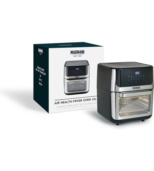 Magnani Airfryer 12L - Heteluchtfriteuse - 1800W - 40°C - 220°C - Zwart