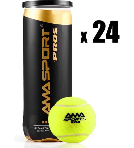 AMA SPORT PRO S padelballen - [24 Blikken - 72 padel ballen]