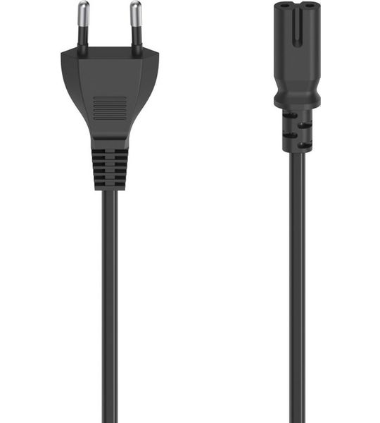Hama Stroomkabel euro plug 2.5 meter Kabel Zwart