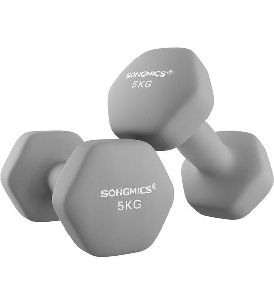 Dumbbellset van 2 in stijlvol grijs