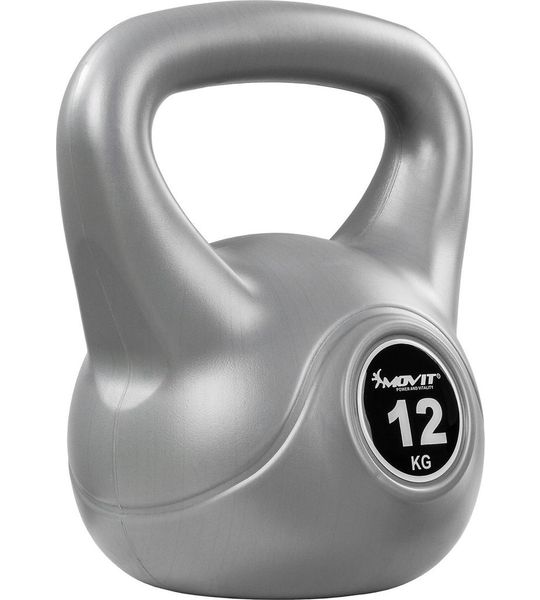 Kettlebell - Kettlebells - Gewichten - Kettlebell 12 kg - 30.5 cm - Grijs