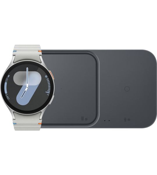 Samsung Galaxy Watch 7 Zilver 44mm + Duo Draadloze Oplader