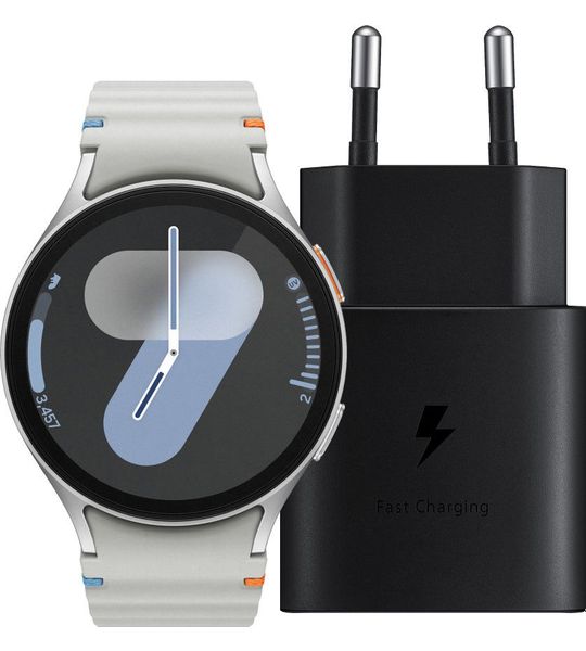 Samsung Galaxy Watch 7 Zilver 44mm + Oplader 25W
