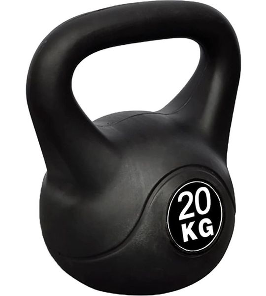 vidaXL Kettlebell - 20 kg - Beton met kunststof coating