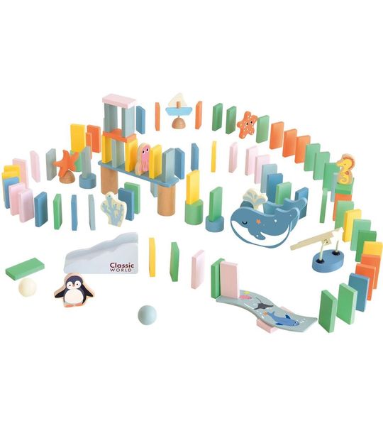 Classic World Houten Domino Oceaan, 100dlg.