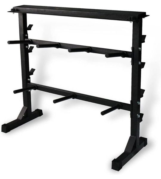 Halterrek - Haltersteunen Maximaal 300KG - Halter Rek Staal - Zwart