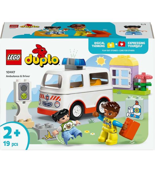 LEGO DUPLO Ambulance met chauffeur voor fantasiespel - 10447
