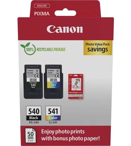 Canon Pg-540/cl-541 + 50-pack Fotopapier Multicolor