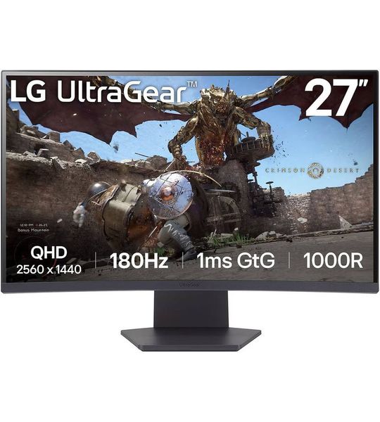 LG Ultragear 27gs60qc-b.aeuq - 27 Inch 2560 X 1440 (quad Hd) 1 Ms 180 Hz