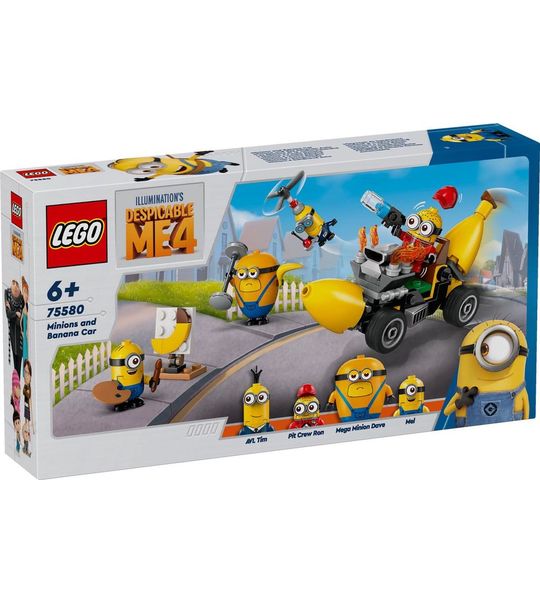 LEGO Despicable Me 4 - Minions en Bananenauto - 75580
