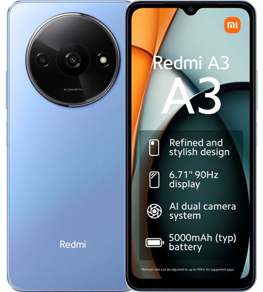 Xiaomi Redmi A3 (4GB) 128GB Smartphone Blauw