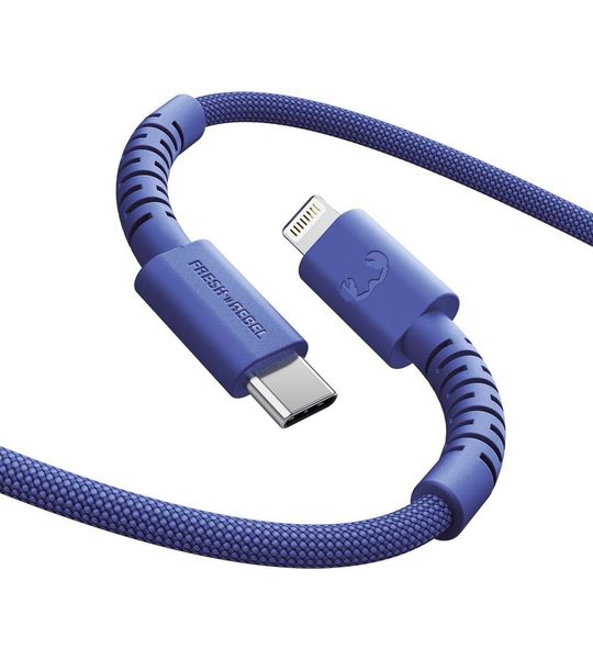 Fresh 'n Rebel Flexwave Silicone Braided Usb-c Naar Lightning Usb-kabel 2 M True Blue