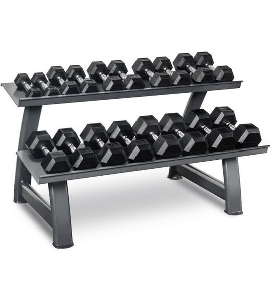 Titanium Strength TH20 | zeshoekige dumbbells | 2-20Kg + Rack