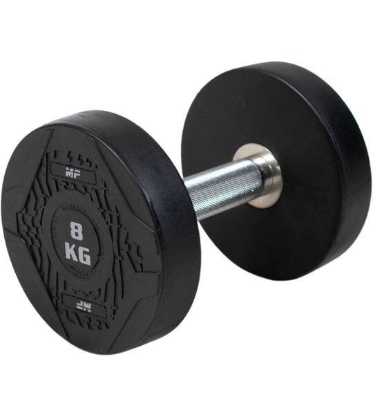 Muscle Power Ronde Dumbbell - Rubber - Per stuk - 8 kg