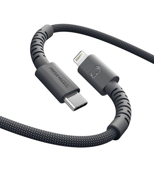 Fresh 'n Rebel Flexwave Silicone Braided Usb-c Naar Lightning Usb-kabel 2 M Storm Grey