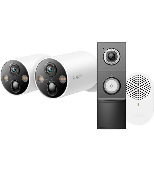 TP-Link Tapo C425 2-pack + D235 Smart Battery & Wired Doorbell