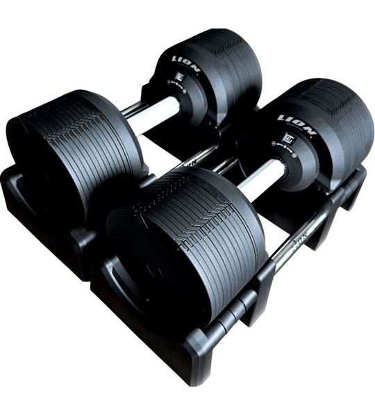 LION® PREMOZ™ BlackValor Verstelbare Dumbbells 4-41.5 kilogram (2 stuks/set)