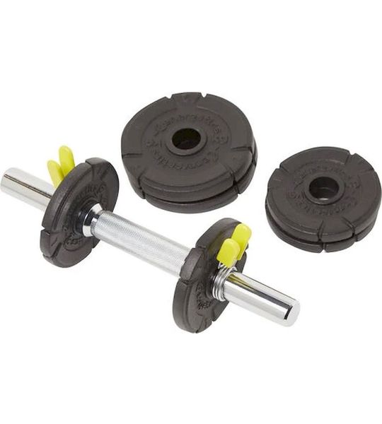 ENERGETICS - 10kg cast iron set (30mm) - halterstang - Zwart