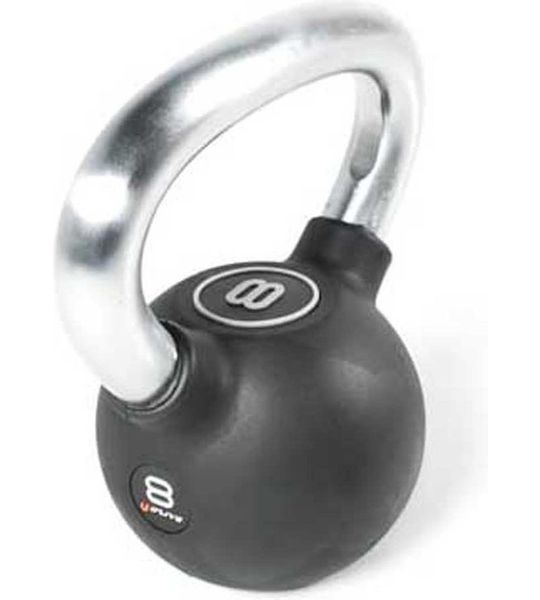 Olive Rubber 8kg Kettlebell Zwart 8 kg