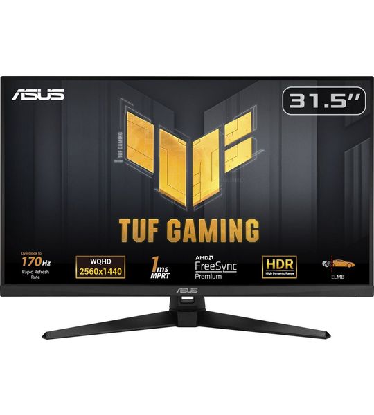 Asus Gaming Monitor Tuf Vg32aqa1a - 31.5 Inch 2560 X 1440 (qhd) 1 Ms 170 Hz