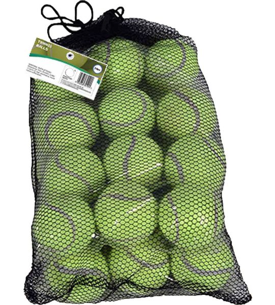 DID Tennisballen voordeelpakket - 24x stuks - geel - rubber/katoen