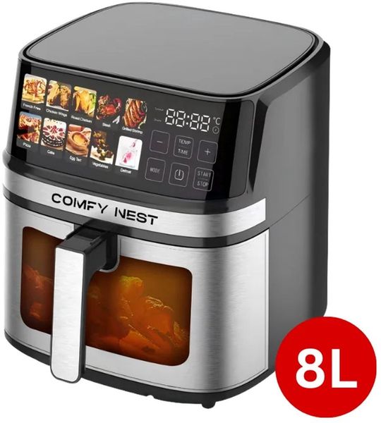 Comfy Nest CN-06160: 1700W Digitale Airfryer - 8L