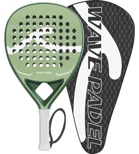 WAVE PADEL® Green Serve - Padel Racket - 100% Carbon - Inclusief Padeltas