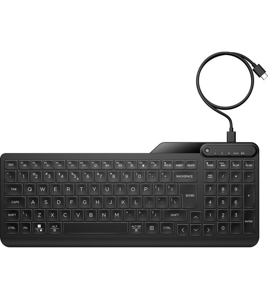 HP 400 Backlit Toetsenbord met Kabel Qwerty