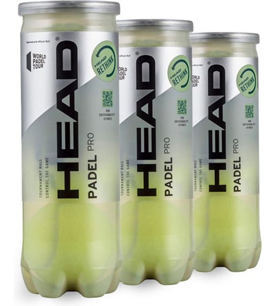 Head Pro Padel Ballen - 3 Pack (3 blikken à 3 ballen per stuk)
