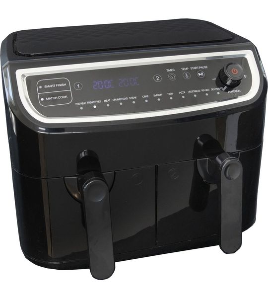 Gastronoma 18290003 - Dubbele vetarme airfryer - PFAS vrij - Zwart
