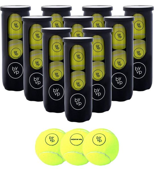 By-VP Padel Ballen - VP3 Premium - 30 Stuks - 10 Blikken - Padelballen