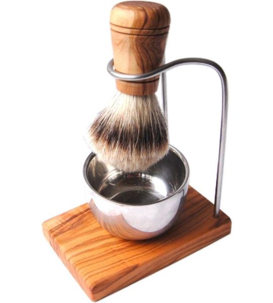 D.O.M. Scheerkwasthouder DESIGN PLUS met RVS Kom – Exclusief Scheerkwast