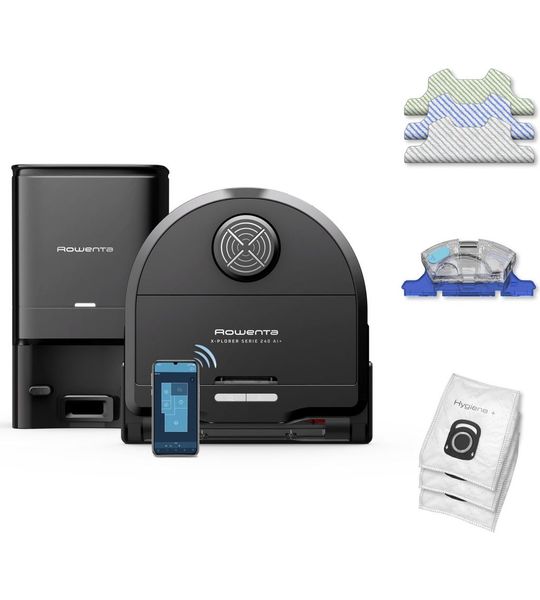 Rowenta Rr9695 X-plorer Serie 240+ Ai Robotstofzuiger Met Dweilfunctie Zwart