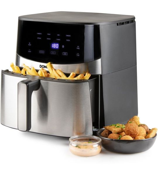 DOMO DO547FR Airfryer XXL - Heteluchtfriteuse - 7L - PFAS-vrij - Inox