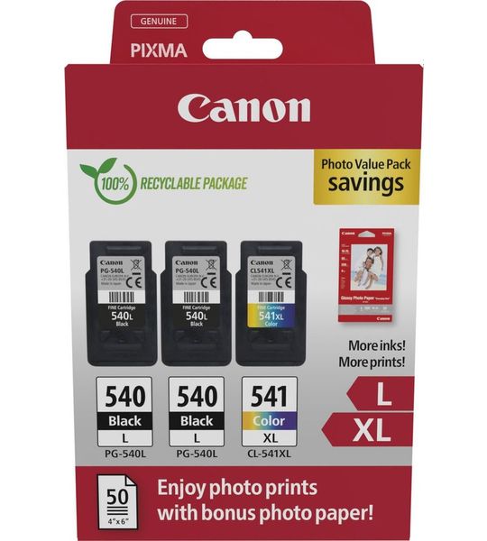 Canon PG-540Lx2/CL-541XL Multipack zwart en kleur