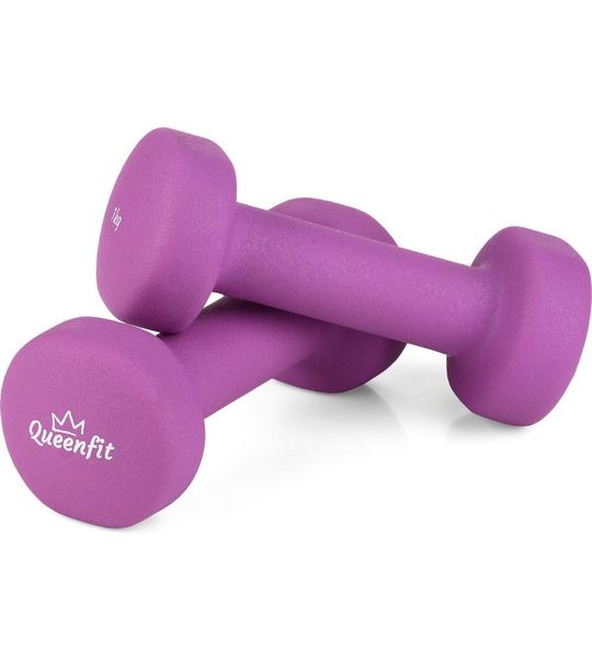 Queenfit® Halterset - 2x 1kg halters - Halterset voor krachttraining