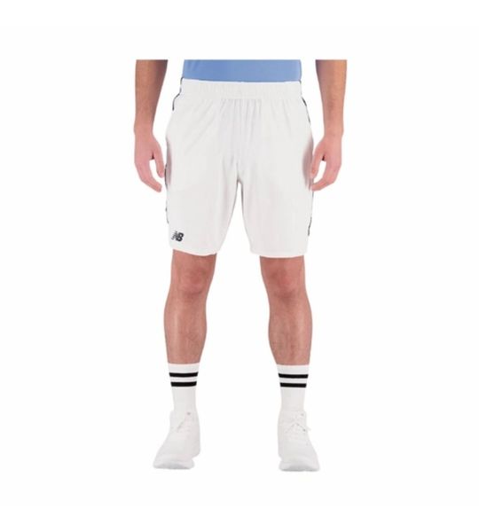 Tennisbroek New Balance Men Tournament 9 Inch Short White-XXL