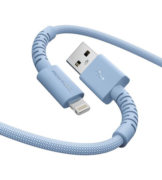 Fresh 'n Rebel Flexwave Silicone Braided Usb-a Naar Lightning Usb-kabel 2 M Vivid Blue