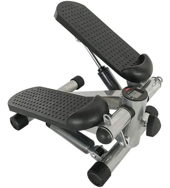 ApexArte® Stepper Fitness - Hometrainer - Crosstrainer Mini - Zwart en Grijs